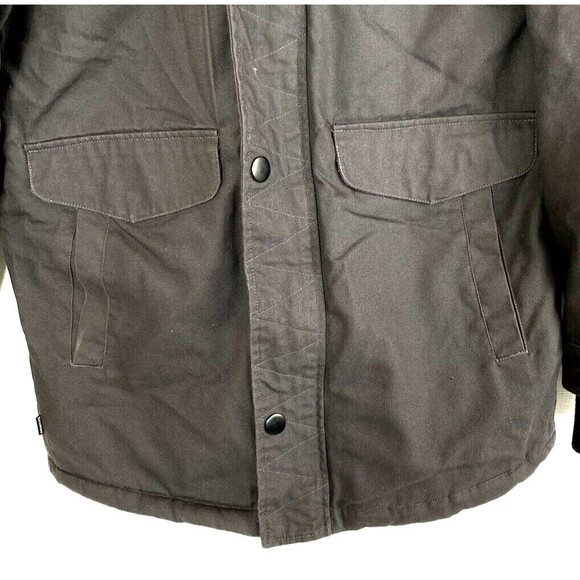 Primitive Skateboarding Jacket Men’s Medium Hooded Canvas Full Zip Button Lined - Picture 4 of 16